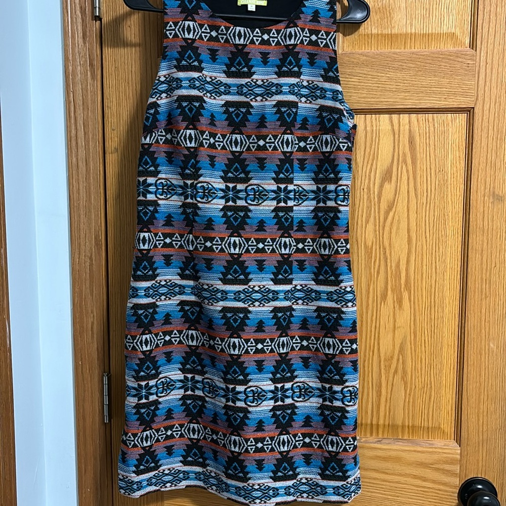 Dress, Gianni Bini, red/blue/white/black dress